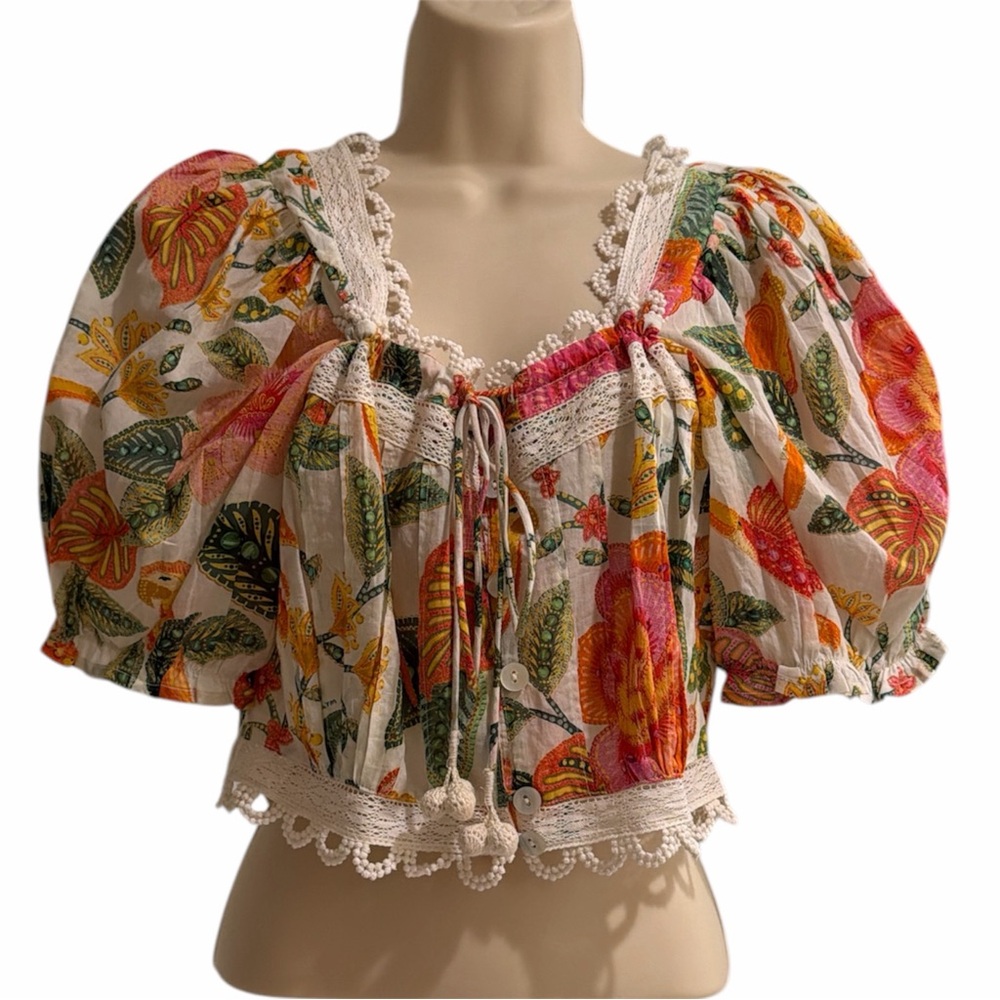 FARM Rio “Macraw” Blouse. - Picture 3 of 3